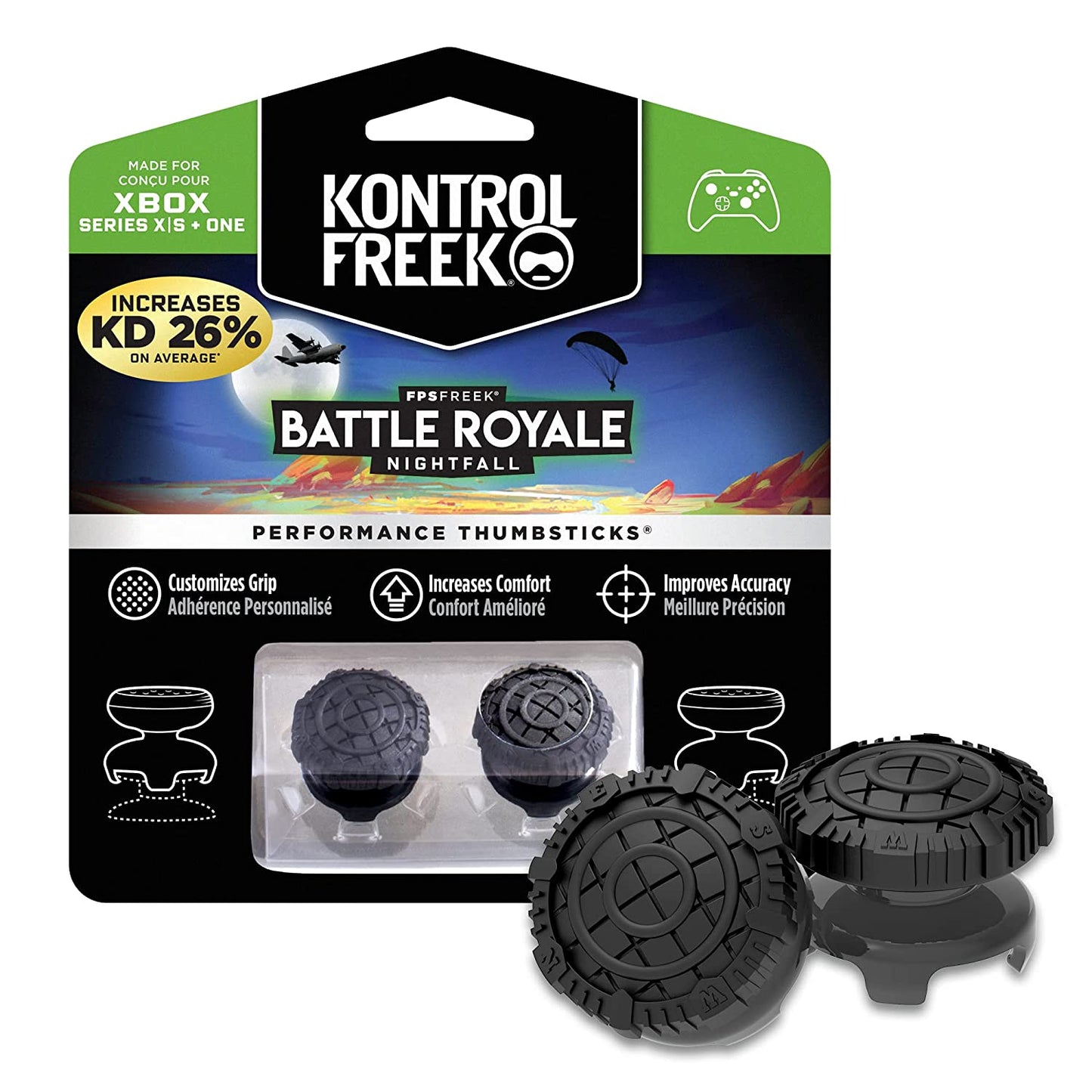 KontrolFreek FPS Freek Battle Royale Nightfall für Xbox One und Xbox Series X Controller Performance Thumbsticks