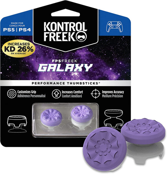KontrolFreek FPS Freek Galaxy Lila für PlayStation 4 (PS4) und PlayStation 5 (PS5) Performance Thumbsticks